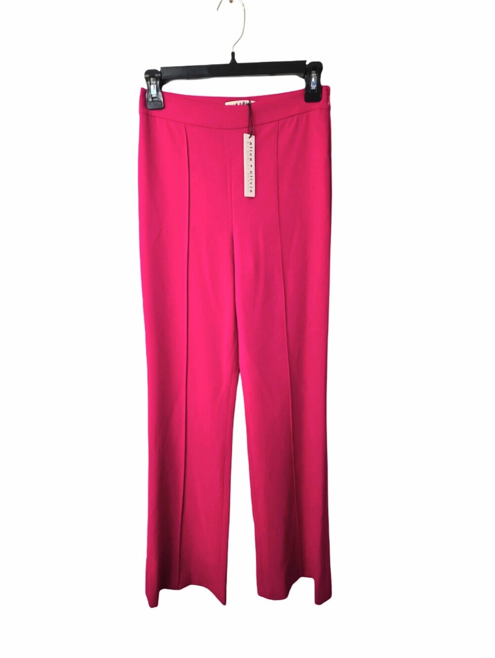 NWT. ALICE & OLIVIA Dylan High Rise Pant In Raspberry - Picture 6 of 12